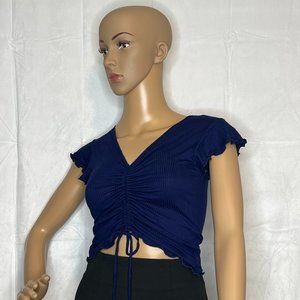 Antistar Navy Blue Small Crop Top Small
